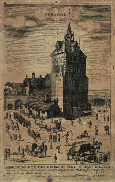 Epidemia w 1709 roku na rycinie Samuela Donneta Gdańsk 