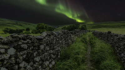 The aurora borealis observed in the English city of Yorkshire
