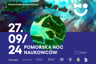 Grafika pomorska noc naukowców - widok z satelity