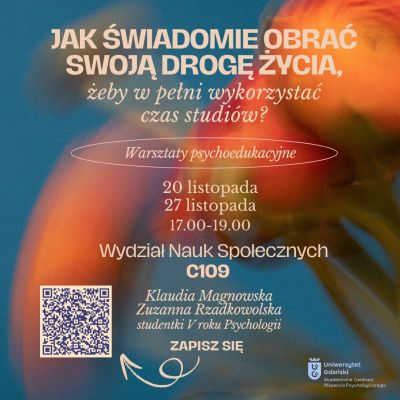 Grafika kwadratowa - warsztaty psychoedukacyjne Jak świadomie obrac swoją drogę życia