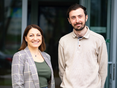 Loïc Madec i opiekunka jego wizyty na UG prof. Anita Lewandowska