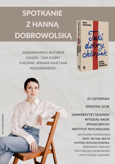 Plakat Spotkanie z Hanną Dobrowolską