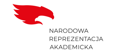 Logo z motywem głów orła (czerwonej i białej) NARODOWA REPREZENTACJA AKADEMICKA