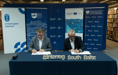 Sekretarz Stanu Jacek Karnowski i Rektor UG, prof. Piotr Stepnowski