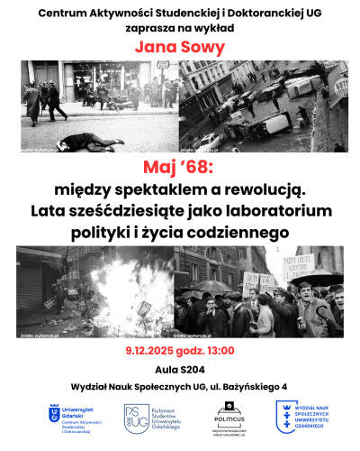 Plakat Maj 68 ze zdjęciami