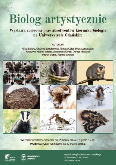 Plakat wystawa Biolog artystycznie