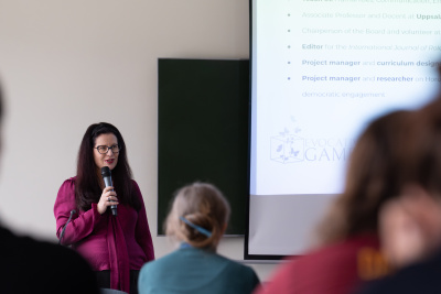 Sarah Lynne Bowman podczas wykładu, fot. B. Jętczak