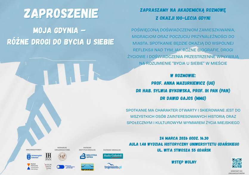 Grafika z programem wydarzenia Moja Gdynia - różne drogi do bycia u siebie