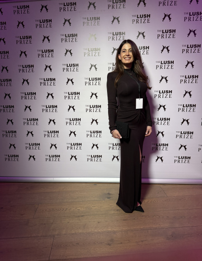 Dr Alicja Mikołajczyk na ściance Lush Prize