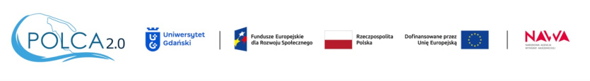 logotypu projektu, UG i źródła finansowania (flaga Polski, flaga UE, logo FERS)