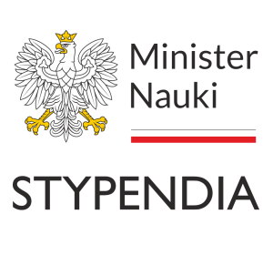 Logo Ministra Nauki, napis STYPENDIA