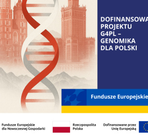 Grafika Dofinansowanie projektu G4PL - genomika dla Polski