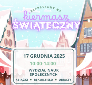 Grafika Zapraszamy na kiermasz świąteczny 17 grudnia