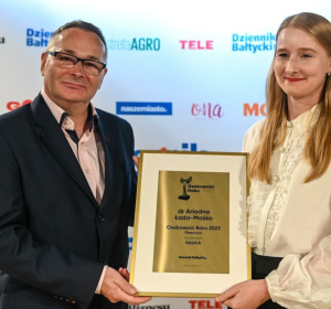 Ariadna Łada-Maśko podczas gali finałowej plebiscytu Osobowość Roku 2023. Materiały: dziennikbaltycki.pl