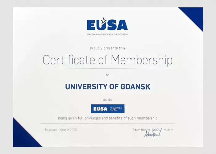 UG partnerem Europejskiej Federacji Sportu Studenckiego