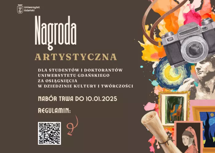 Ilustracja: Nagroda Artystyczna dla studentów i doktorantów UG - nabór trwa do 10 stycznia!