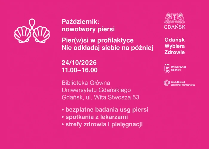 PIER(W)SI W PROFILAKTYCE. Wydarzenie poświęcone profilaktyce i diagnostyce raka piersi w Bibliotece UG