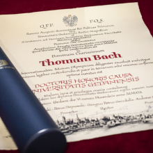 Tytuł nadania doktora honoris causa dr. Thomasowi Bachowi, fot. K. Mystkowski/KFP