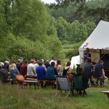 Fot. 23 - Festiwal Wykopaliska w Rekowie 2025, prelekcja dr Kamila Niedziołki