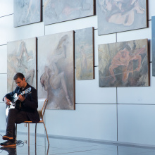 Wernisaż wystawy Tryptyk: Eros | Tanatos | Logos w Bibliotece UG, fot. B. Jętczak 1