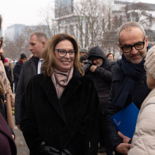 Uroczystość odsłonięcia tabliczki z nazwą ulicy Marii Janion, , fot. B. Jętczak