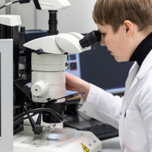 Dr Marta Krychowiak-Maśnicka przy pracy