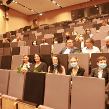 Na zdjęciu członkowie uroczystości uhonorowania pracowników naukowo-dydaktycznych Uczelni, którzy w ostatnim czasie otrzymali stanowisko profesora Uniwersytetu Gdańskiego