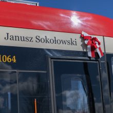 Uroczystość nadania tramwajowi imienia prof. Janusza Sokołowskiego