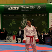 Studentka UG podczas Akademickich Mistrzostw Europy w sportach walki - Warszawa, 21-25.08.2025