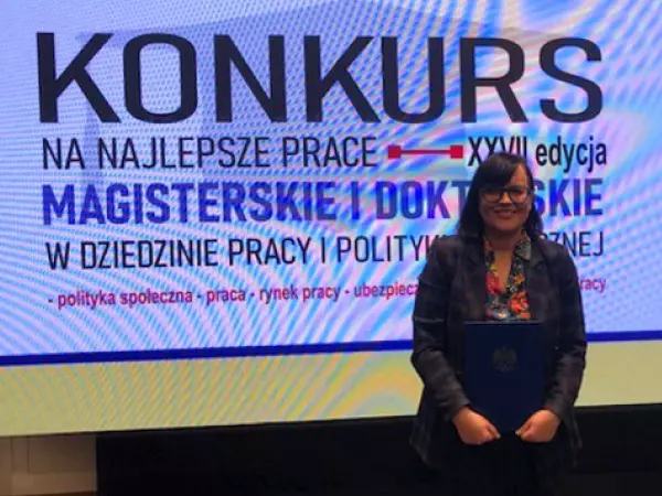 Zdjęcie z gali XXVII edycji Konkursu na najlepsze prace magisterskie i doktorskie w dziedzinie pracy i polityki społecznej