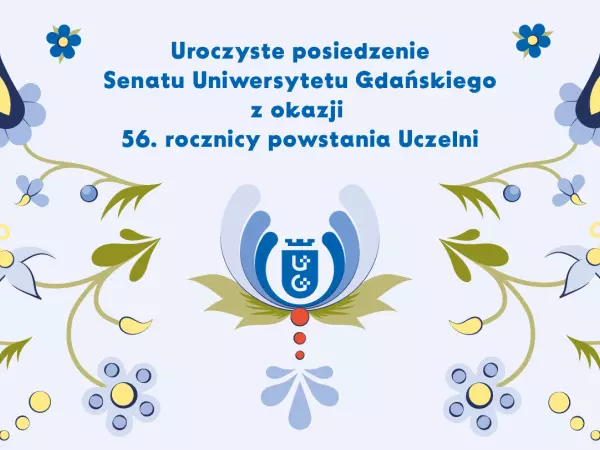 Kafel z motywami kaszubskimi - Uroczyste posiedzenie Senatu UG z okazji 56. rocznicy powstania uczelni