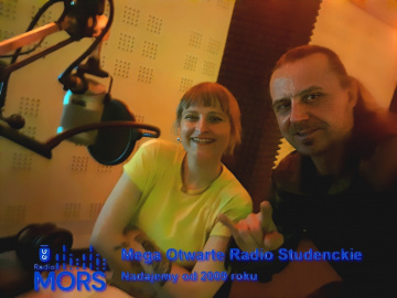 Marcin Świerczyński w studiu Radia MORS z Sarą Kordowską