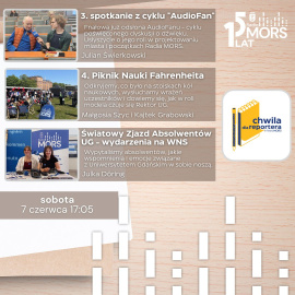 Grafika zapowiadająca audycję