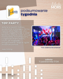 Grafika zapowiadająca audycję