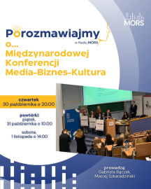 Grafika zapowiadająca audycję