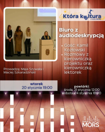 Grafika zapowiadająca audycję