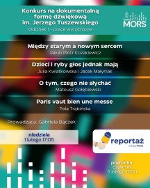 Grafika zapowiadająca audycję
