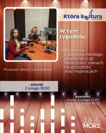 Grafika zapowiadająca audycję