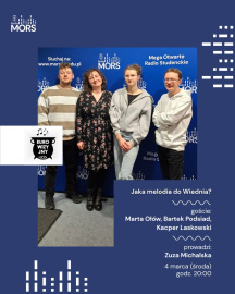 Grafika zapowiadająca audycję