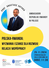 Plakat Polska-Rwanda: wyzwania i szanse dla rozwoju relacji i współpracy