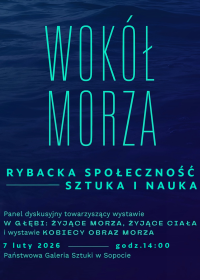 Plakat panelu dyskusyjnego Wokół morza