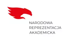 Logo z motywem głów orła (czerwonej i białej) NARODOWA REPREZENTACJA AKADEMICKA