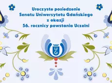 Kafel z motywami kaszubskimi - Uroczyste posiedzenie Senatu UG z okazji 56. rocznicy powstania uczelni