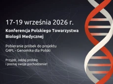 Genomika dla Polski - konferencja 17-19 września 2026 r., na grafice podwójna helisa DNA