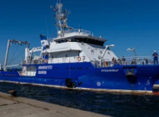 zdjęcie r/v Oceanograf w porcie, fot. Alan Stocki