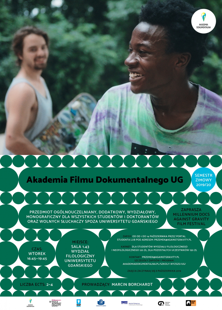 Plakat - Akademia Filmu Dokumentalnego UG