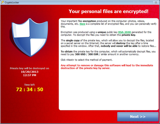 ransomware screen