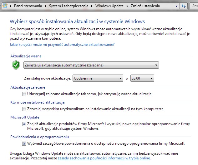 Windows 7 updates
