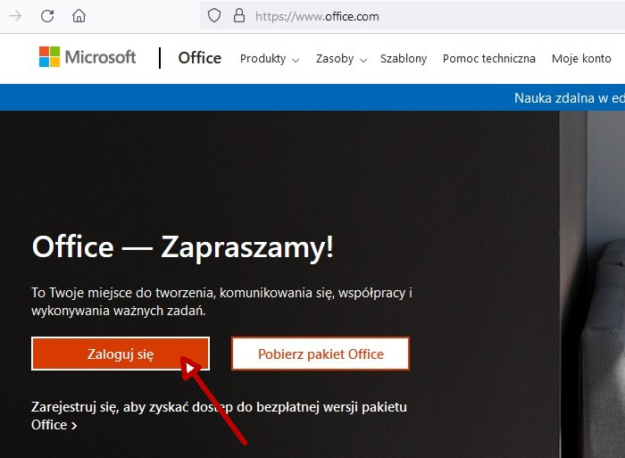 Strona Microsoft Office