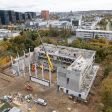 Plac budowy, ujęcie z drona - 15 października 2025 r.